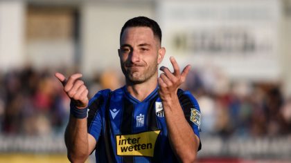 Ο Σωτήρης Τσιλούλης με τη φανέλα της Λαμίας