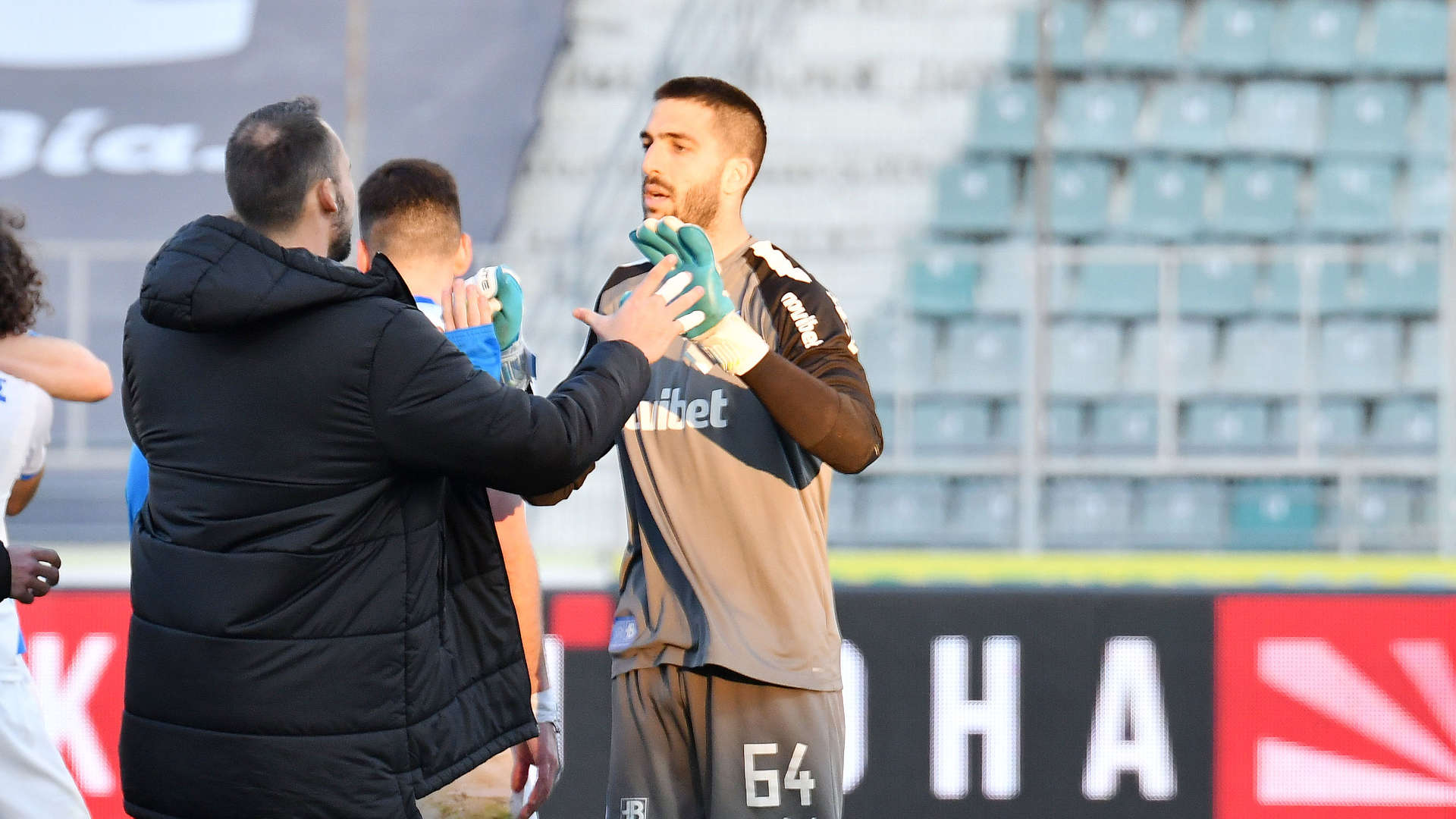 Οι τερματοφύλακες του ΠΑΣ Γιάννινα Γκέργκελι Νάγκι και Βασίλης Σούλης