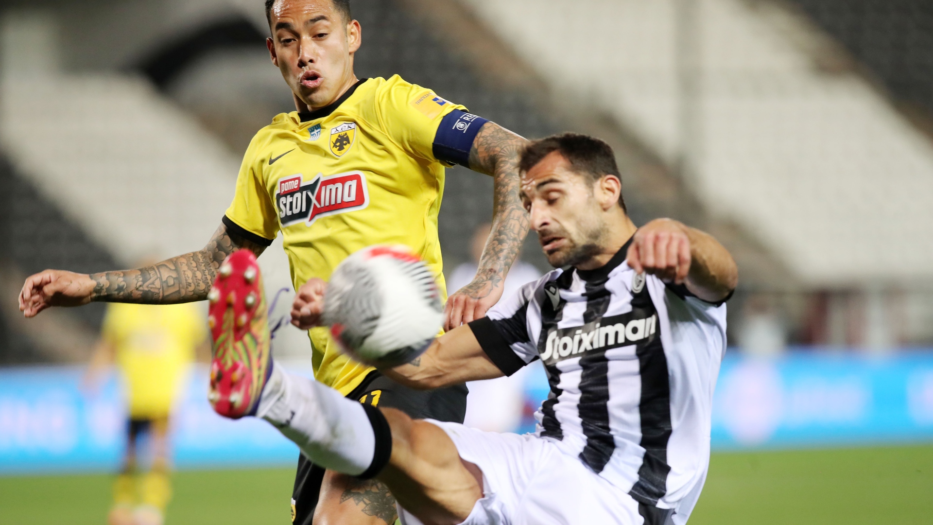 Χαρούμενος για το ντεμπούτο του απέναντι στην ΑΕΚ ήταν ο Ισπανός μπακ