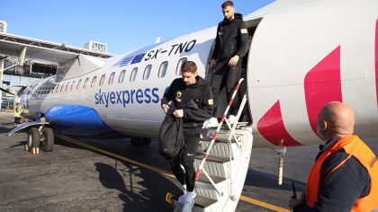 Στάνκοβιτς - Μήτογλου - ΑΕΚ άφιξη Θεσσαλονίκη